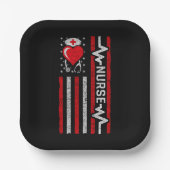 Aufwertung der amerikanischen Flagge Hero Heart Li Pappteller (Vorderseite)