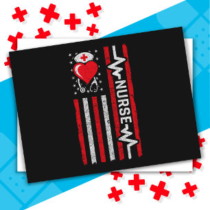 Aufwertung der amerikanischen Flagge Hero Heart Li Postkarte