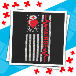 Aufwertung der amerikanischen Flagge Hero Heart Li Serviette