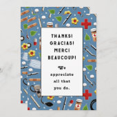 Aufwertung der Krankenversicherung Dankeskarte (Vorne/Hinten)