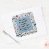 Aufwertung der Krankenversicherung Quadratischer Aufkleber (Umschlag)