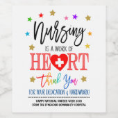 Aufwertung der Krankenversicherung Weinetikett (Einzelnes Label)