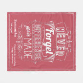 Aufwertung der Rentenzahlungen Vergessen Sie nie L Fleecedecke (Vorderseite (Horizontal))