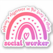 Aufwertung der Sozialarbeiter und Geschenke für Ab Aufkleber (Vorderseite)