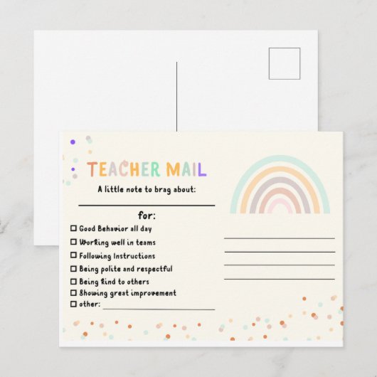 Aufwertung der Studierenden Postkarte (Vorne/Hinten)