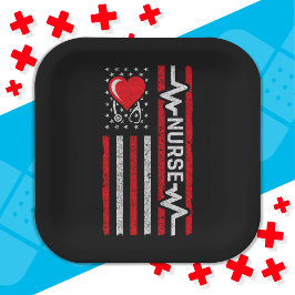 Aufwertung der US-amerikanischen Flagge Hero Life  Pappteller