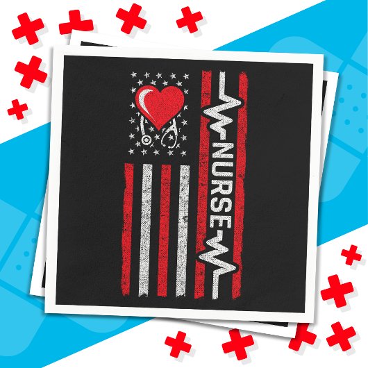 Aufwertung der US-amerikanischen Flagge Hero Life  Serviette