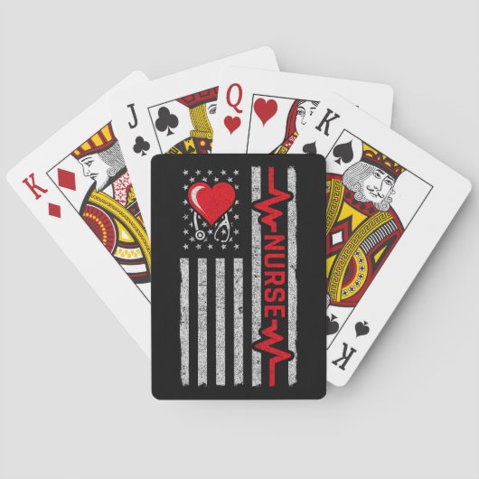 Aufwertung der US-amerikanischen Flagge Hero Life Spielkarten (Rückseite)