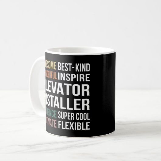 Aufwertung des Elevator-Installationsprogramms Kaffeetasse (Vorderseite Links)