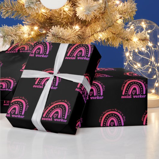 Aufwertung und Abschluss der Sozialarbeiter Geschenkpapier (Feiertage)