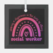 Aufwertung und Abschluss der Sozialarbeiter Ornament Aus Glas (Vorderseite)