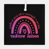 Aufwertung und Abschluss der Sozialarbeiter Ornament Aus Glas (Rückseite)