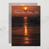 Aufwertung von "Ocean Sunset Pastor" Dankeskarte (Vorne/Hinten)