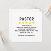 Aufwertung von Pastoren Karte (Vorderseite/Rückseite Beispiel)