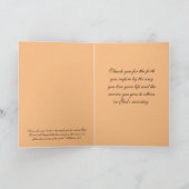 Aufwertungskarte des Ministeriums Dankeskarte (Innenseite)