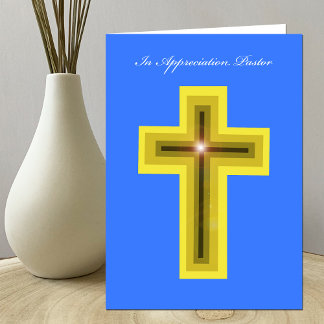 Aufwertungskarte für Pastoren — Kreuz Dankeskarte