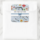 Aufwertungsplatz für Krankenschwester Quadratischer Aufkleber (Tasche)