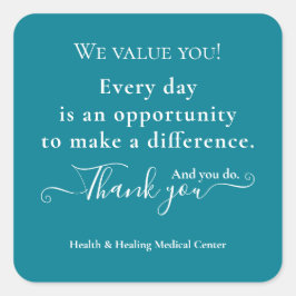 Aufwertungswoche Monat Bulk Quadratischer Aufkleber