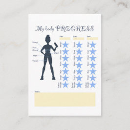 Aufzeichnung Ihres Fortschritts bei körperlichen Ü Visitenkarte