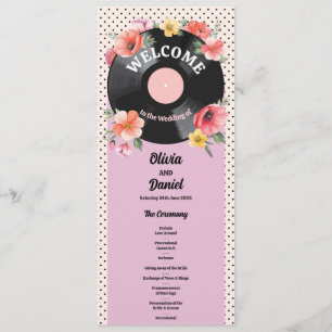 Aufzeichnungen Florale Hochzeitsmenü Zeremonie Det Programm