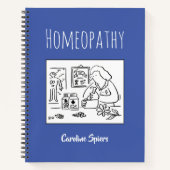 Aufzeichnungen über Homöopathien mit dem Namen des Notizblock (Vorderseite)