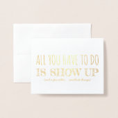 Aufzeigen | Funny Bridesmaid / Trauzeugin Folienkarte (Vorderseite mit Umschlag)