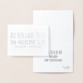 Aufzeigen | Funny Bridesmaid / Trauzeugin Folienkarte (Anzeige)