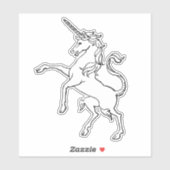 Aufzuchtunhorn Aufkleber (Blatt)