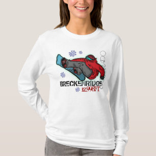 Aufzug Breckenridges Colorado Snowboard Hoodie T-Shirt