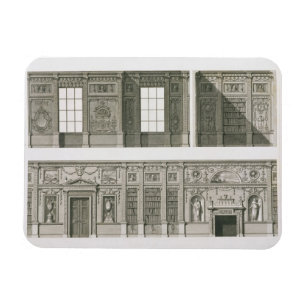 Aufzug der Bibliothek an Syon Haus, c.1760-69 Magnet