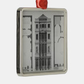 Aufzug des britischen Cafés Silbernes Ornament (Rechts)