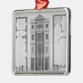 Aufzug des britischen Cafés Silbernes Ornament (Links)