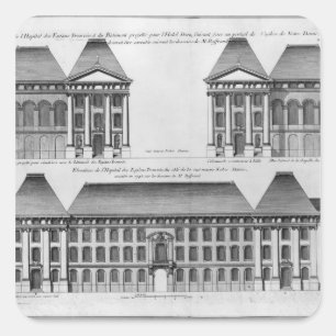 Aufzug des Hopital DES Enfants Trouves Quadratischer Aufkleber