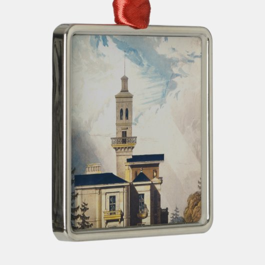 Aufzug eines italienischen Landhaus-oder Silbernes Ornament (Rechts)