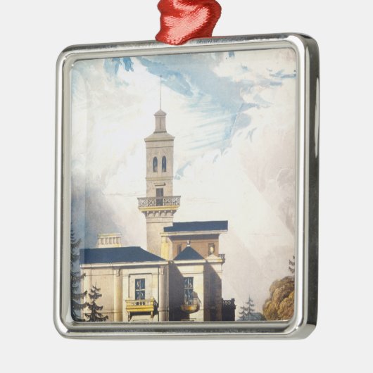 Aufzug eines italienischen Landhaus-oder Silbernes Ornament (Links)