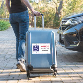 Aufzug für Mit Behinderung Rollstuhlaufkleber-Symb Aufkleber (Koffer Insitu)