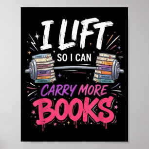 Aufzug kann mehr Bücher Leseliebhaber Leser tragen Poster