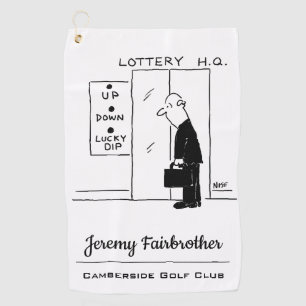 Aufzug oder Aufzug in einem Cartoon am Hauptsitz d Golfhandtuch