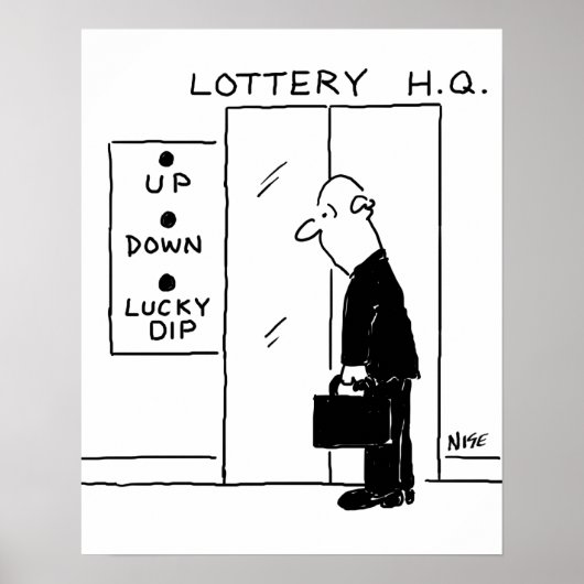 Aufzug oder Aufzug in einem Cartoon am Hauptsitz d Poster (Vorne)