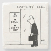 Aufzug oder Aufzug in einem Cartoon am Hauptsitz d Steinuntersetzer (Vorderseite)