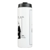 Aufzug oder Aufzug in einem Cartoon am Hauptsitz d Thermosbecher (Vorderseite)