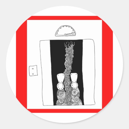 Aufzug Runder Aufkleber (Vorderseite)