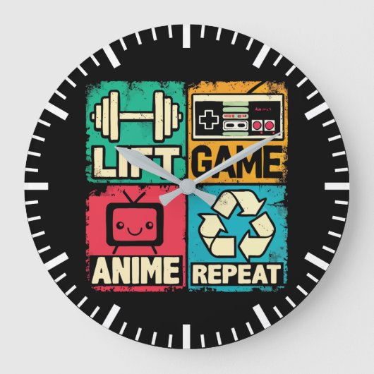 Aufzug, Spiel, Anime, Wiederholung Große Wanduhr (Vorderseite)