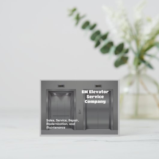 Aufzug Visitenkarte (Stehend Vorderseite)