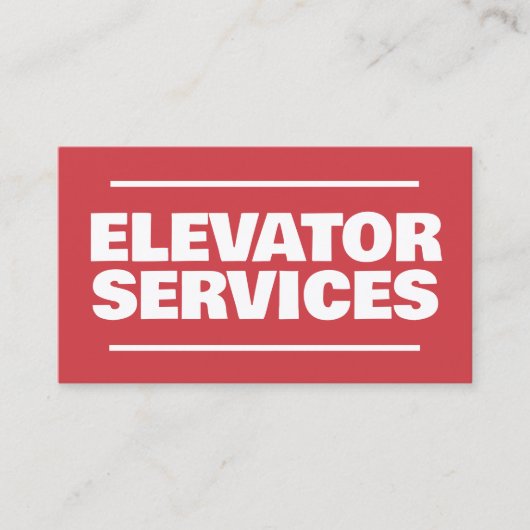 Aufzug Visitenkarte (Vorderseite)