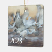 Aufzug von Sandhill Cranes Keramikornament (Links)