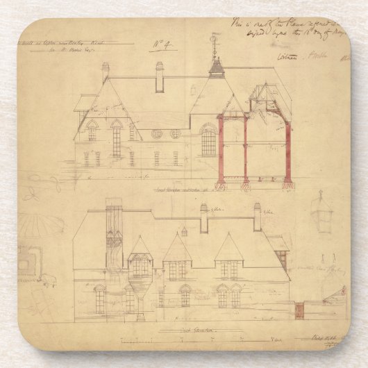 Aufzüge für das rote Haus, Bexley Heide (sperren Getränkeuntersetzer (Vorderseite)