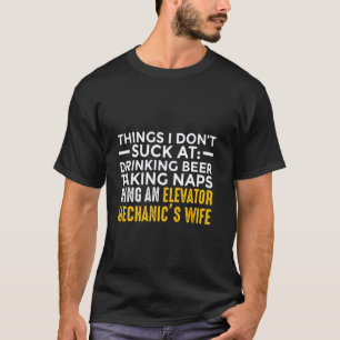 Aufzugmechaniker-Wartung Ehefrau Technikerin T-Shirt