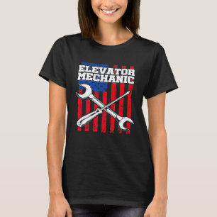 Aufzugmechaniker Wartung Leben Lernen Techniker T-Shirt