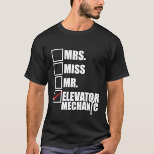 Aufzugmechaniker Wartung Spaß Fachtechniker T-Shirt